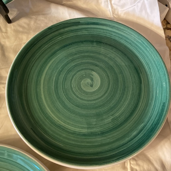 RARE VTG Caleca solid Hand Painted dinner Plates Made In Italy Set Of 4 - Picture 5 of 9